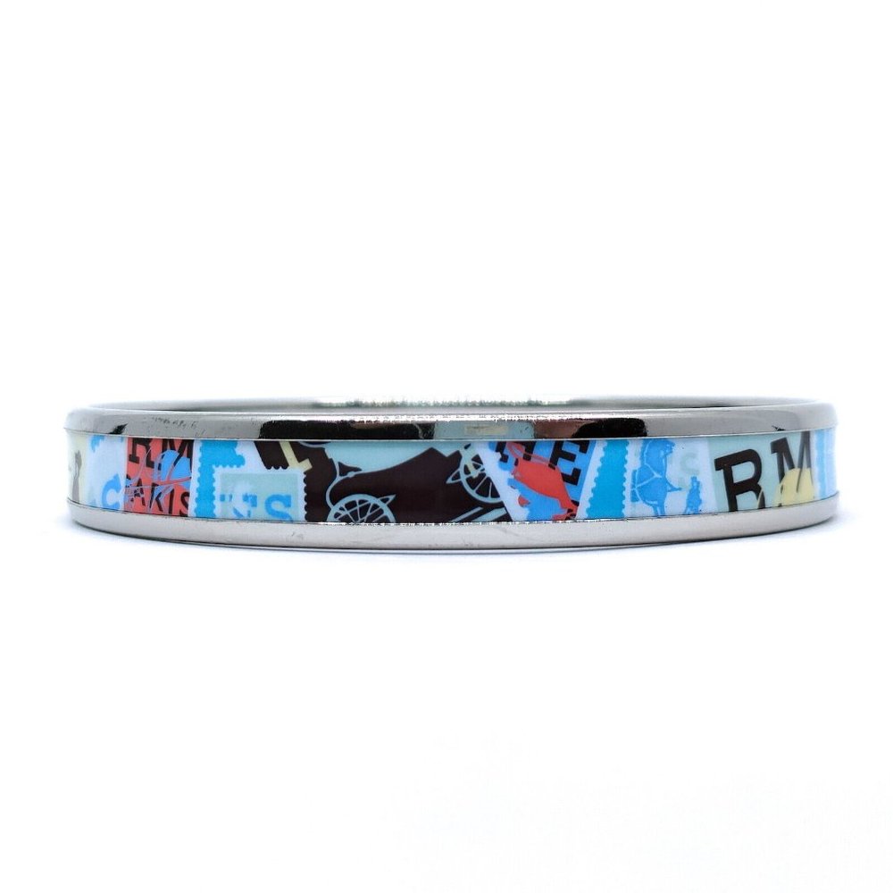 Hermes Bangle Silver Light Blue - image 3